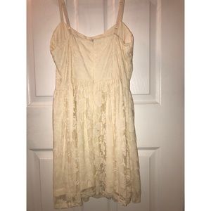 Cream Lace Summer Dress